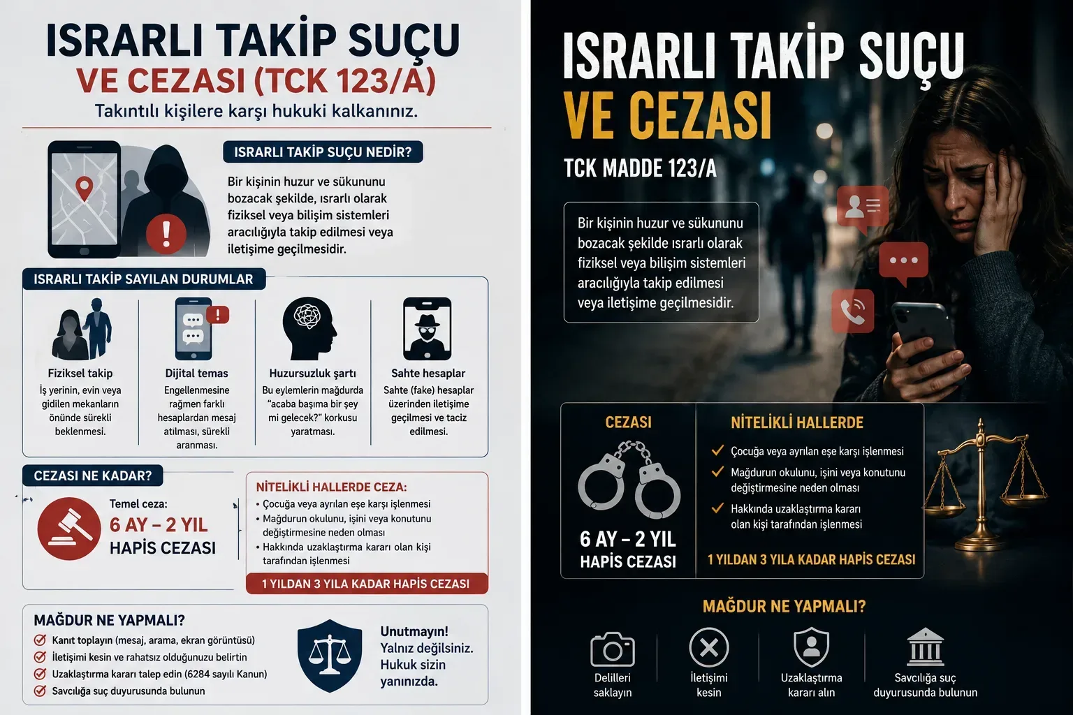 israrli takip sucu ve cezasi tck 123/a ceza hukuku