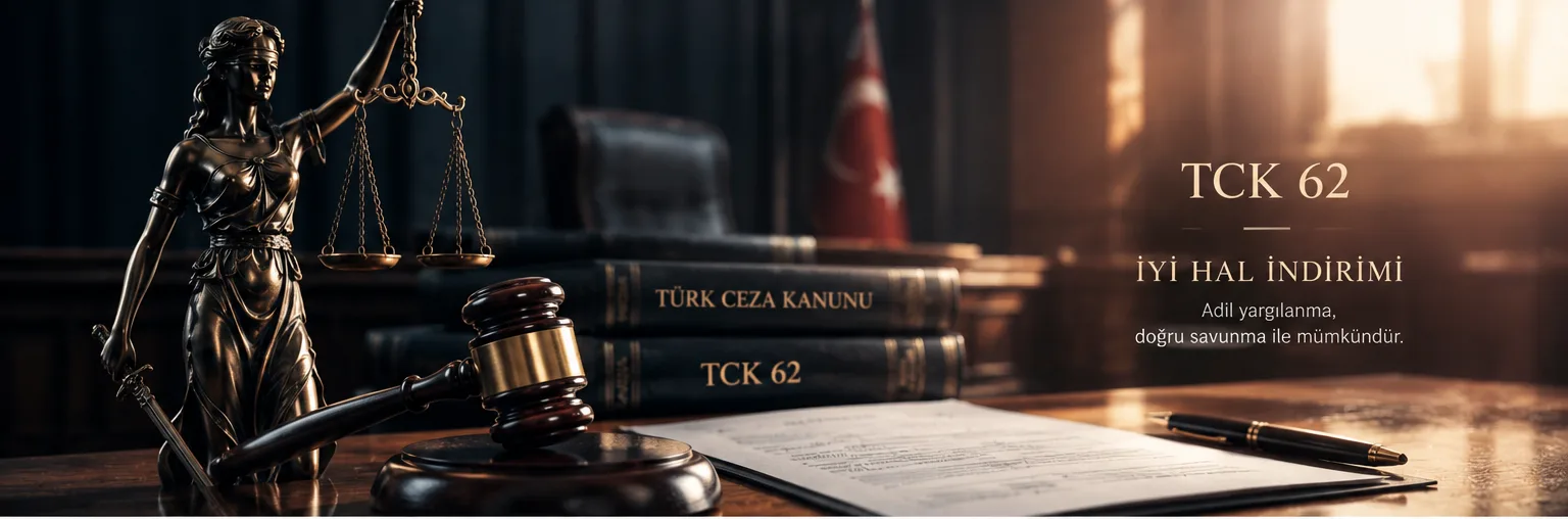Tck 62 takdiri indirim nedenleri konulu hukuk makalesinde kullanılan sembolik görsel