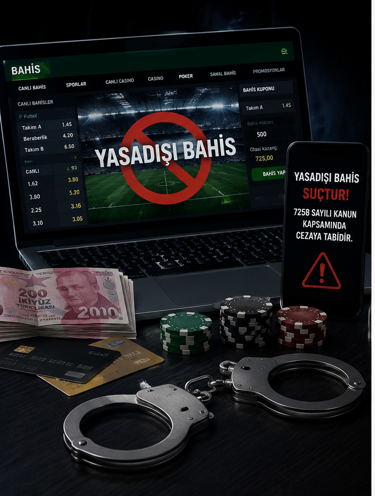 yasadışı bahis suçu 7258 sayılı kanun kapsamında cezaya tabidir temsili görsel
