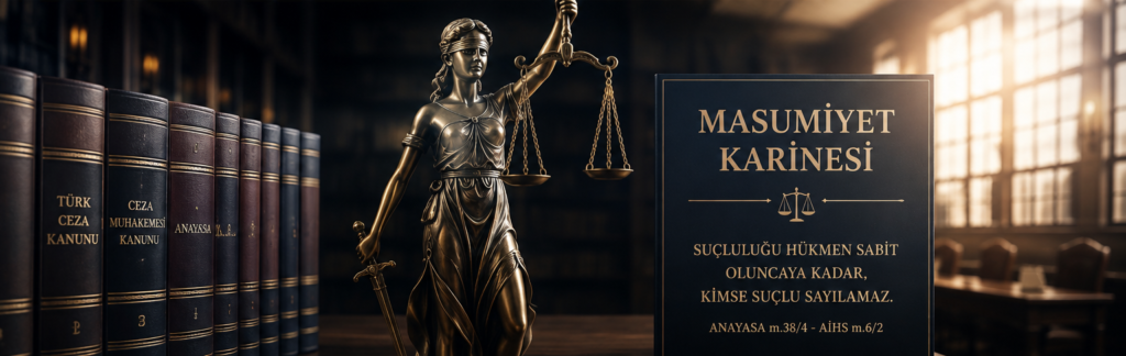 Masumiyet karinesi, suçluluğu kesinleşmeyen herkesin hukuk önünde suçsuz kabul edilmesini güvence altına alan temel anayasal ilkedir.